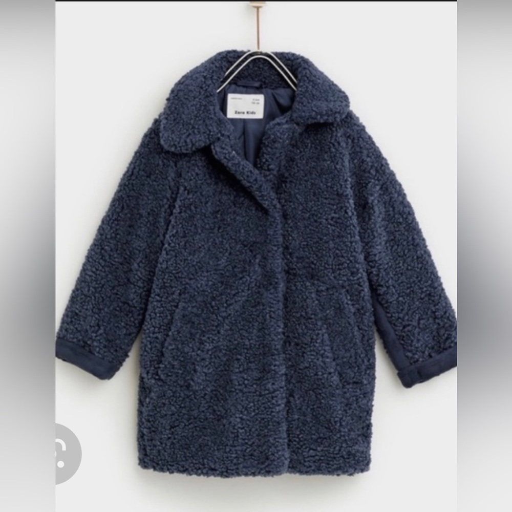 ZARA GIRLS NAVY BOUCLE JACKET
